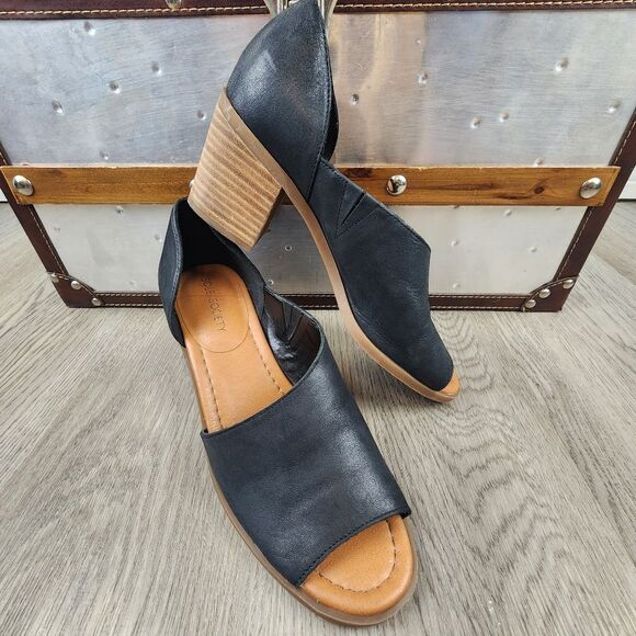 Sole Society Ralimia Chunky Heel Open Toe Heels Size 8.5" - Picture 1 of 9